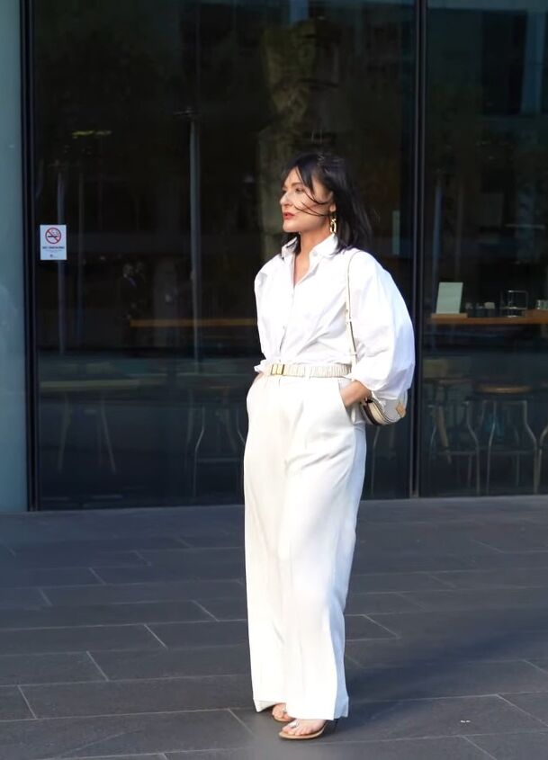 how to rock all white outfits in your 50s, White shirt outfit