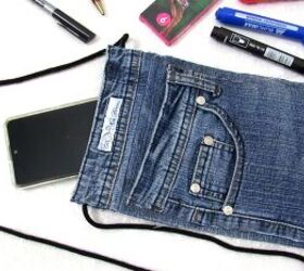 easy diy denim purse tutorial, Completed DIY denim purse
