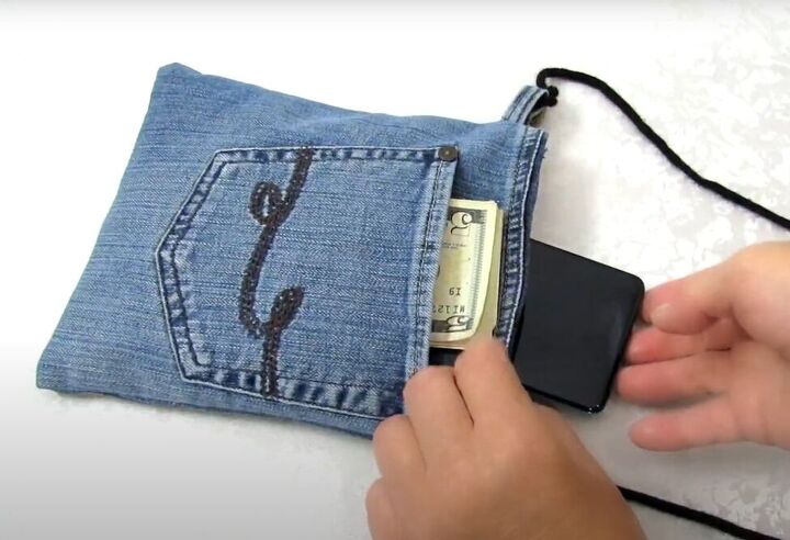 diy purse from old jeans tutorial, Completed DIY purse