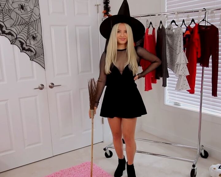 10 Easy Black Dress Halloween Ideas | Upstyle