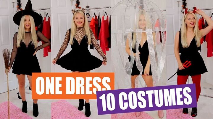 10 Easy Black Dress Halloween Ideas | Upstyle 10 Easy Black Dress Halloween Ideas | Upstyle