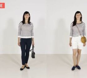 casual chic style lookbook for always looking polished, Striped outfit