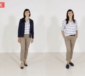 casual chic style lookbook for always looking polished, Striped shirt outfit