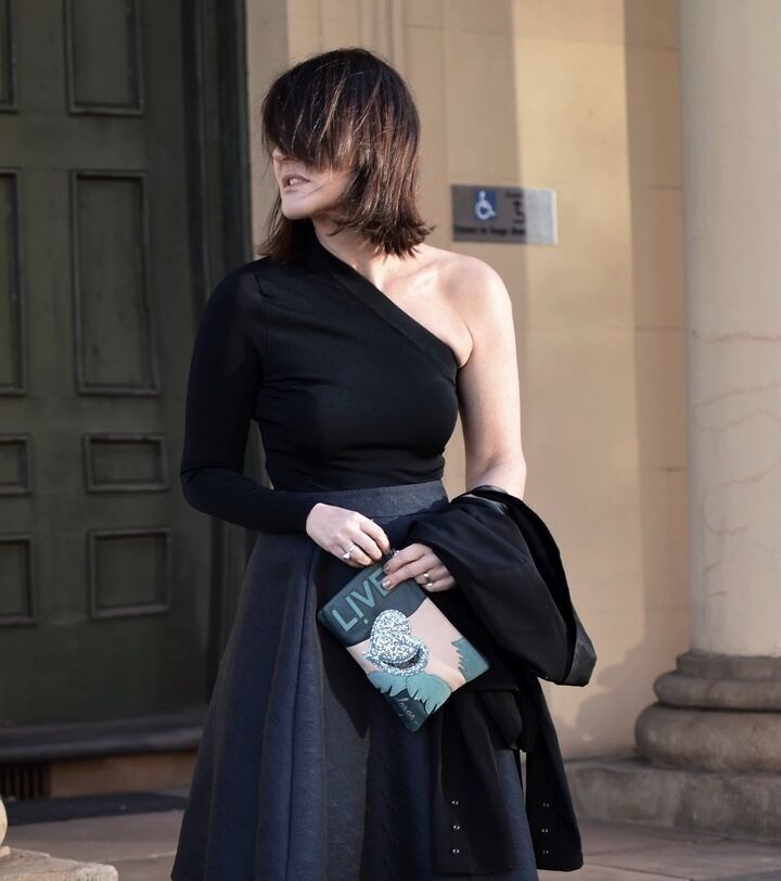 how to wear all black successfully, Black dress