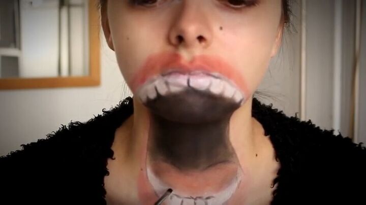 c chulainn s warp spasm makeup tutorial for halloween, Adding mouth makeup