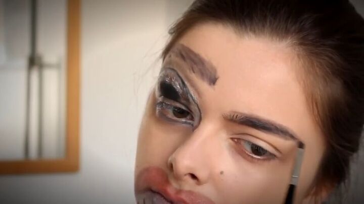 c chulainn s warp spasm makeup tutorial for halloween, Adding eyebrow