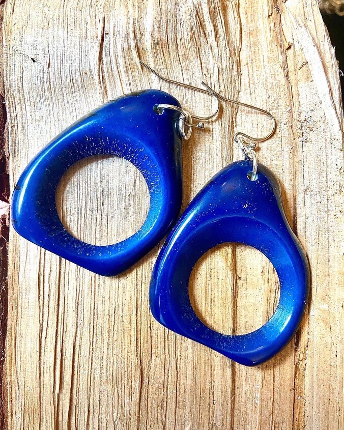 how to create beautiful eco friendly earrings from nuts, Tagua nut earrings