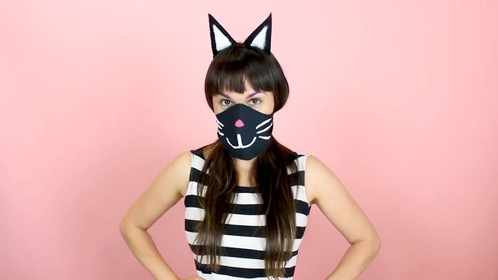 diy halloween cat costume from supplies you already own, Finished DIY Halloween cat costume