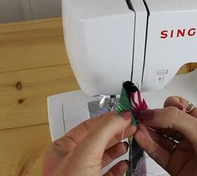 how to make a scrunchie from leftover material, Stitching fabric