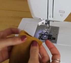 how to make a scrunchie from leftover material, Folding velvet