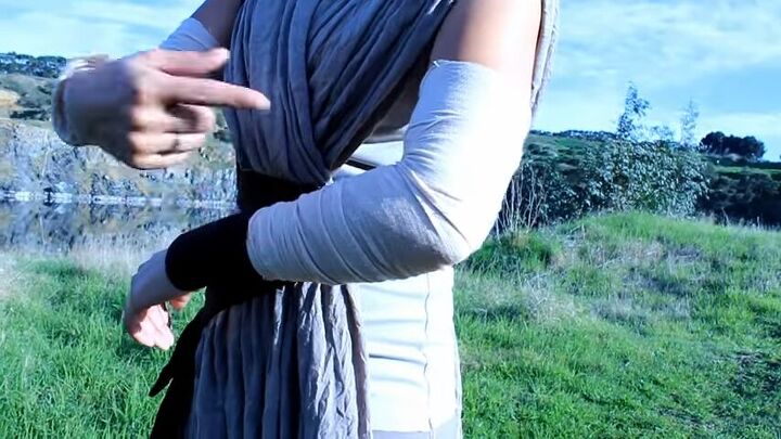 diy rey star wars costume, Bandages on arm