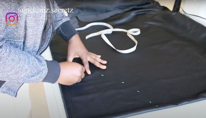 how to sew a tiered skirt from scratch, Marking fabric