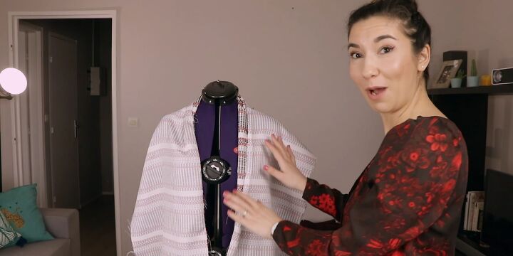 how to sew a cute fall cardigan tutorial, DIY cardigan progress example