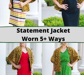 Statement jacket worn 5 ways
