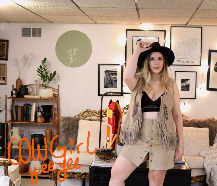 easy halloween costumes from your closet, Cowgirl costume