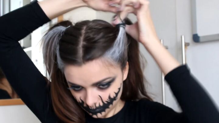 how to create a creepy demon costume for halloween, Paint added to mad demon hair