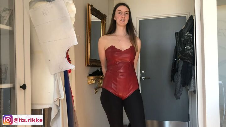 how to make a scarlet witch costume for halloween, Bodice with extension strip