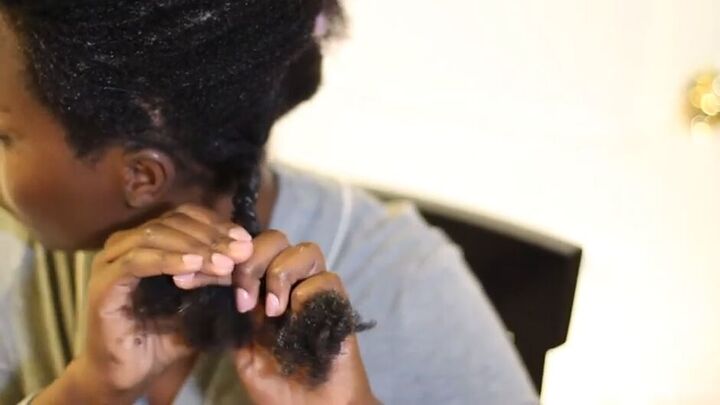 easy tutorial how to do a twist out on natural hair, Twisting pieces together