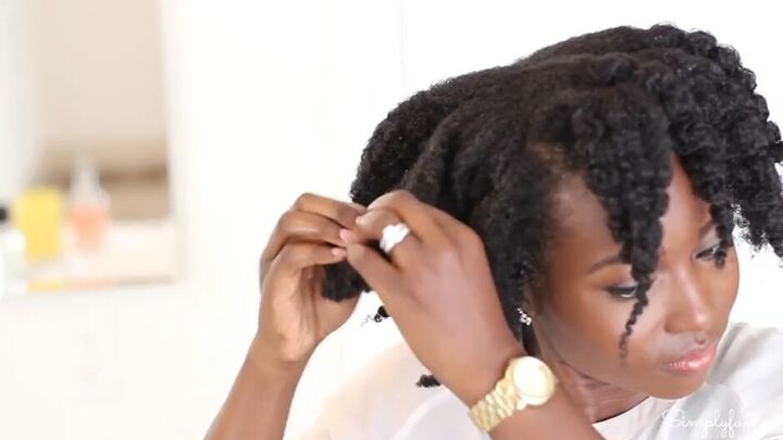 easy tutorial how to do a twist out on natural hair, Unraveling strands further