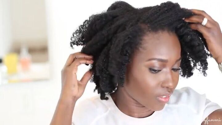 easy tutorial how to do a twist out on natural hair, Styling twist outs
