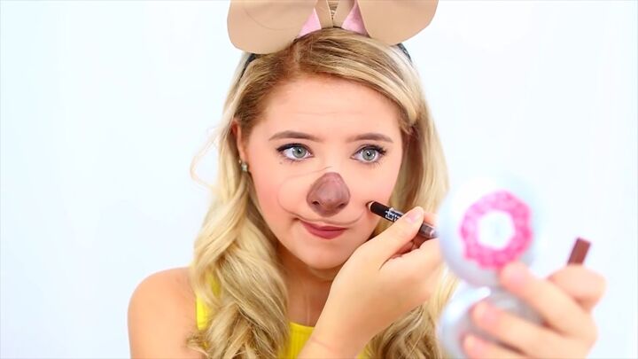 3 cute and easy snapchat halloween costumes, Drawing snout