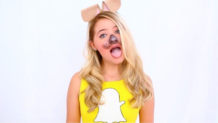 3 cute and easy snapchat halloween costumes, Completed Snapchat dog filter costume