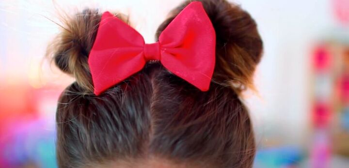 3 quick and easy halloween costume ideas, Completed Minnie Mouse hairstyle