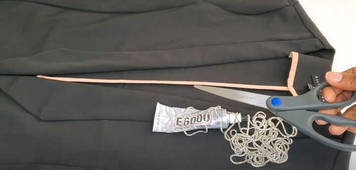 How to Make an Easy DIY Rhinestone Fringe Jacket | Upstyle