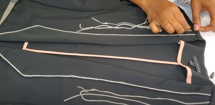 How to Make an Easy DIY Rhinestone Fringe Jacket | Upstyle