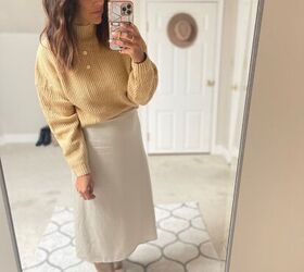 four ways to style a slip skirt for fall