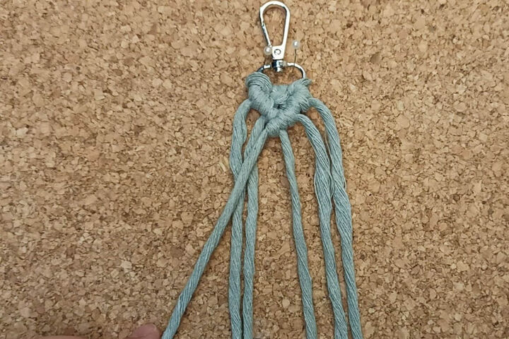 make your own diy keychain macrame mermaid tail keyring