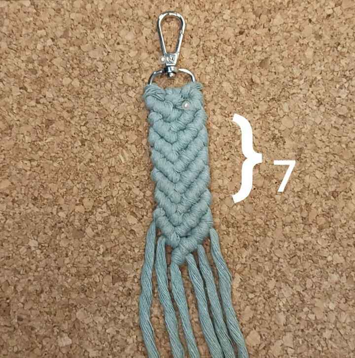 make your own diy keychain macrame mermaid tail keyring