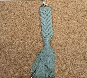 make your own diy keychain macrame mermaid tail keyring