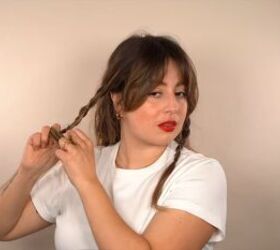 3 cute and easy hairstyles for women, Braiding front of hair