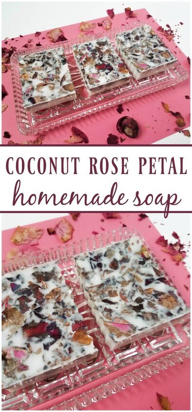 coconut rose petal soap, Coconut Rose Petal Soap