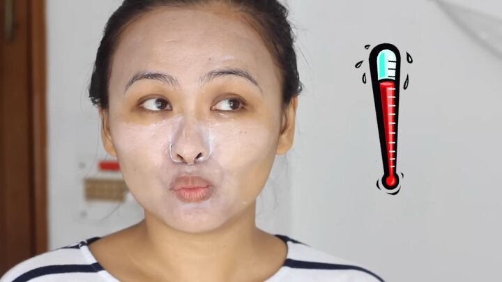 easy hacks on how to make pores disappear with makeup and skincare, Applying face masks to skin