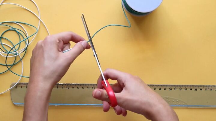how to make 3 cute macrame friendship bracelets, Cutting cord