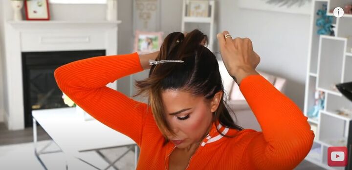 easy pull through braid tutorial, Creating your ponytails