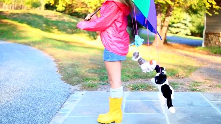 4 easy last minute costume ideas, Completed raining cats and dogs costume