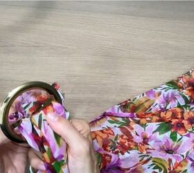 how to make a cute and easy chiffon belt, Threading ring
