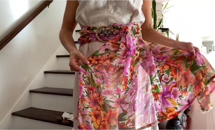 how to make a cute and easy chiffon belt, Completed DIY chiffon belt