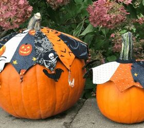 how to create amazing appliques from your favorite sweatshirt, Pumpkins with toppers