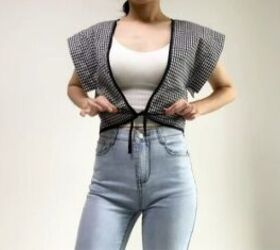 How to Make a Cute Tie Front Crop Top