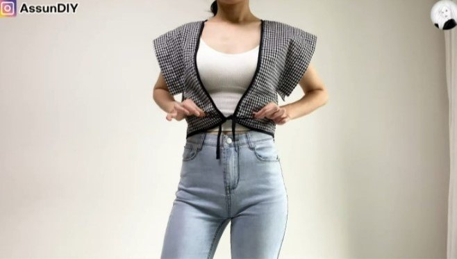 how to make a cute tie front crop top