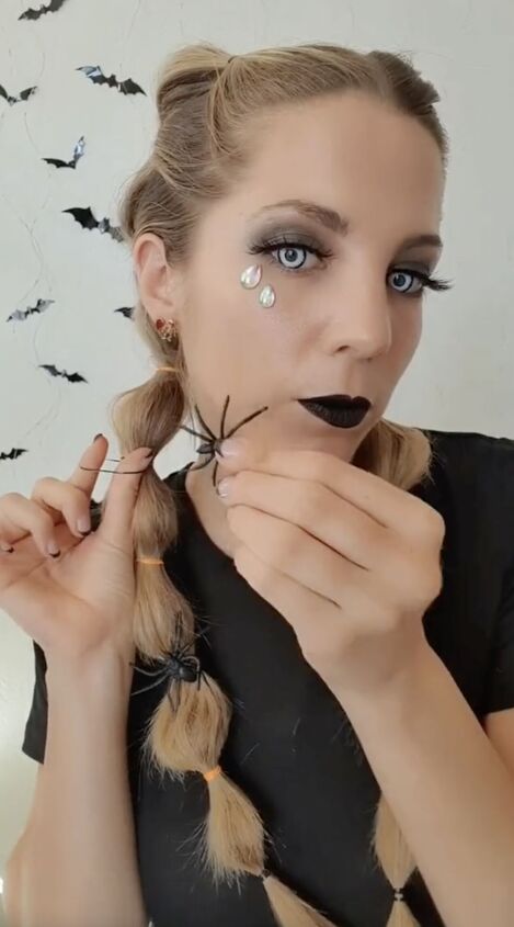 Spider Bangs Tutorial Spooky Spider Hairstyle | Upstyle