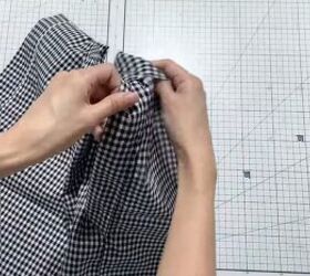 how to make a cute tie front crop top, Folding the shirt