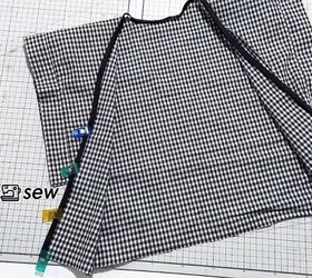 how to make a cute tie front crop top, Clipping and sewing shirt
