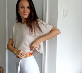 incredible dress transformation tutorial, Measuring waist