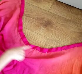incredible dress transformation tutorial, Where to top stitch