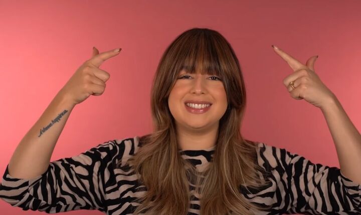 everything you need to know to make fake bangs look super cute, Cute fake curtains bangs